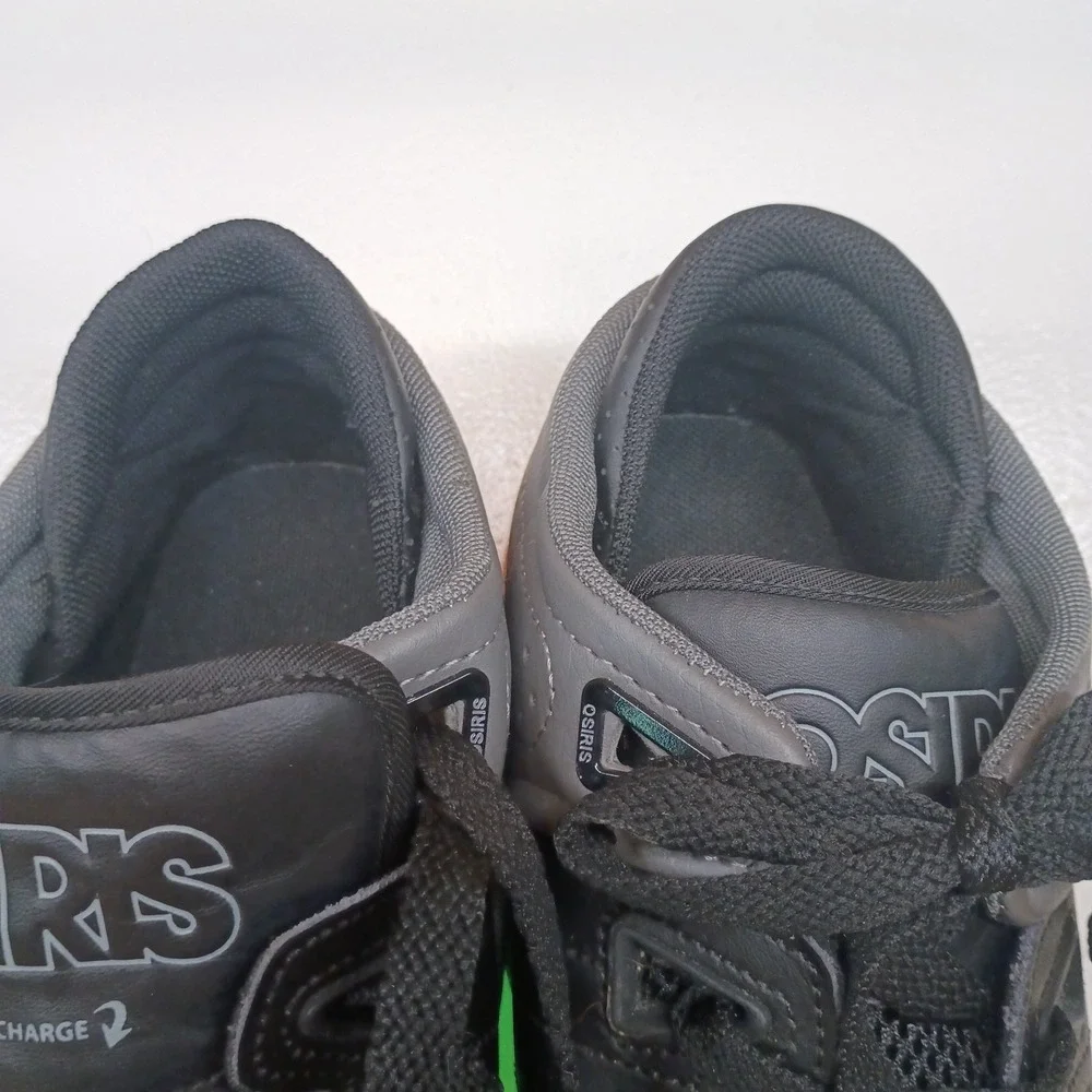 Osiris D3V Men's Leather Light Up Skate Shoes Size 6 Black Grey